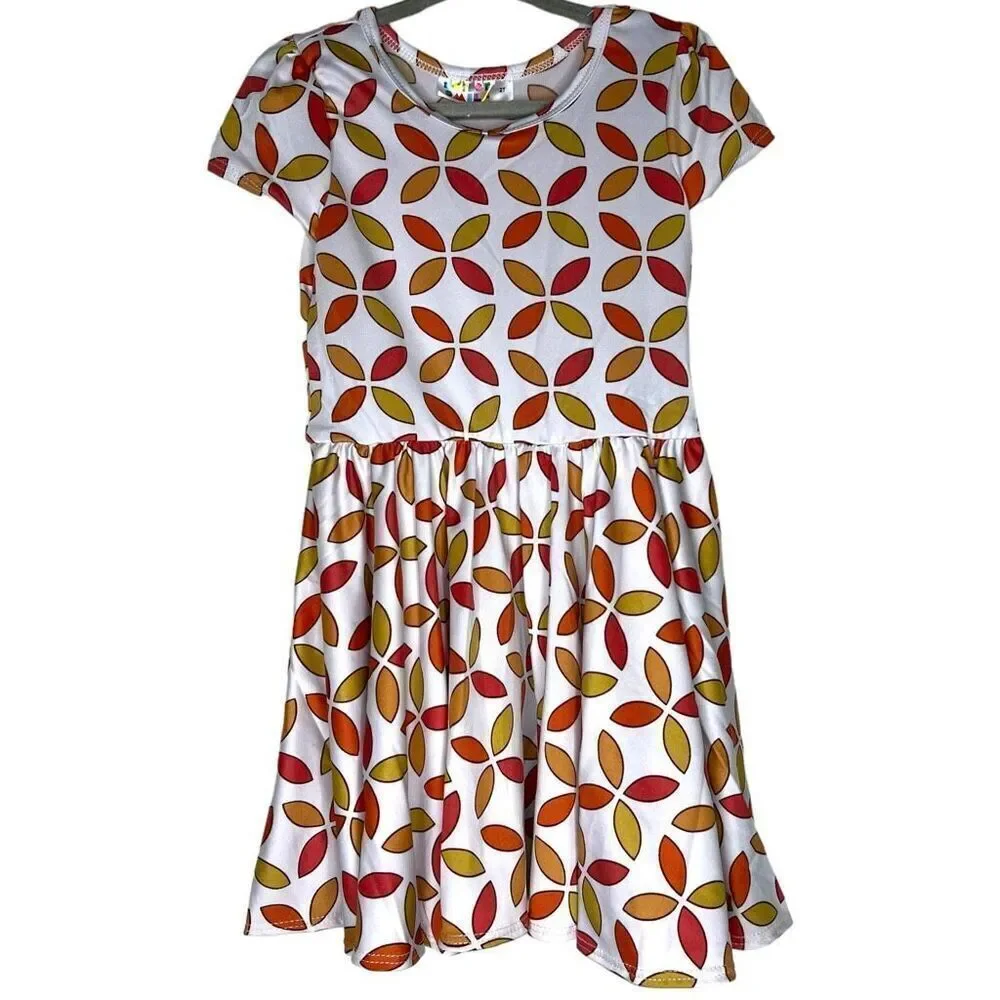 NEW Dot Dot Smile Retro Fall Floral Cap Sleeve Dress 2T